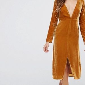 NWT For Love and Lemons XS Velvet Midi Dress